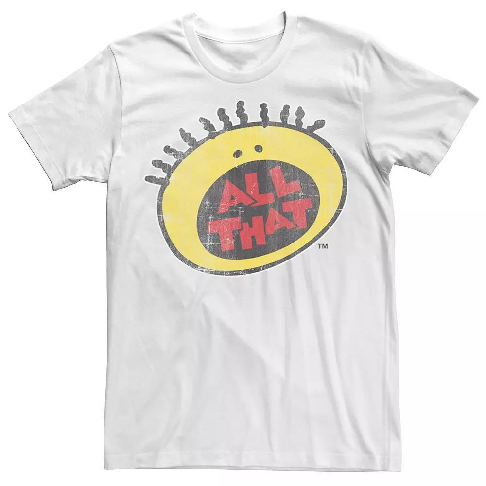 Big & Tall Nickelodeon All That Classic Vintage Face Logo Title Tee, Men's, Size: XLT, White Product Image