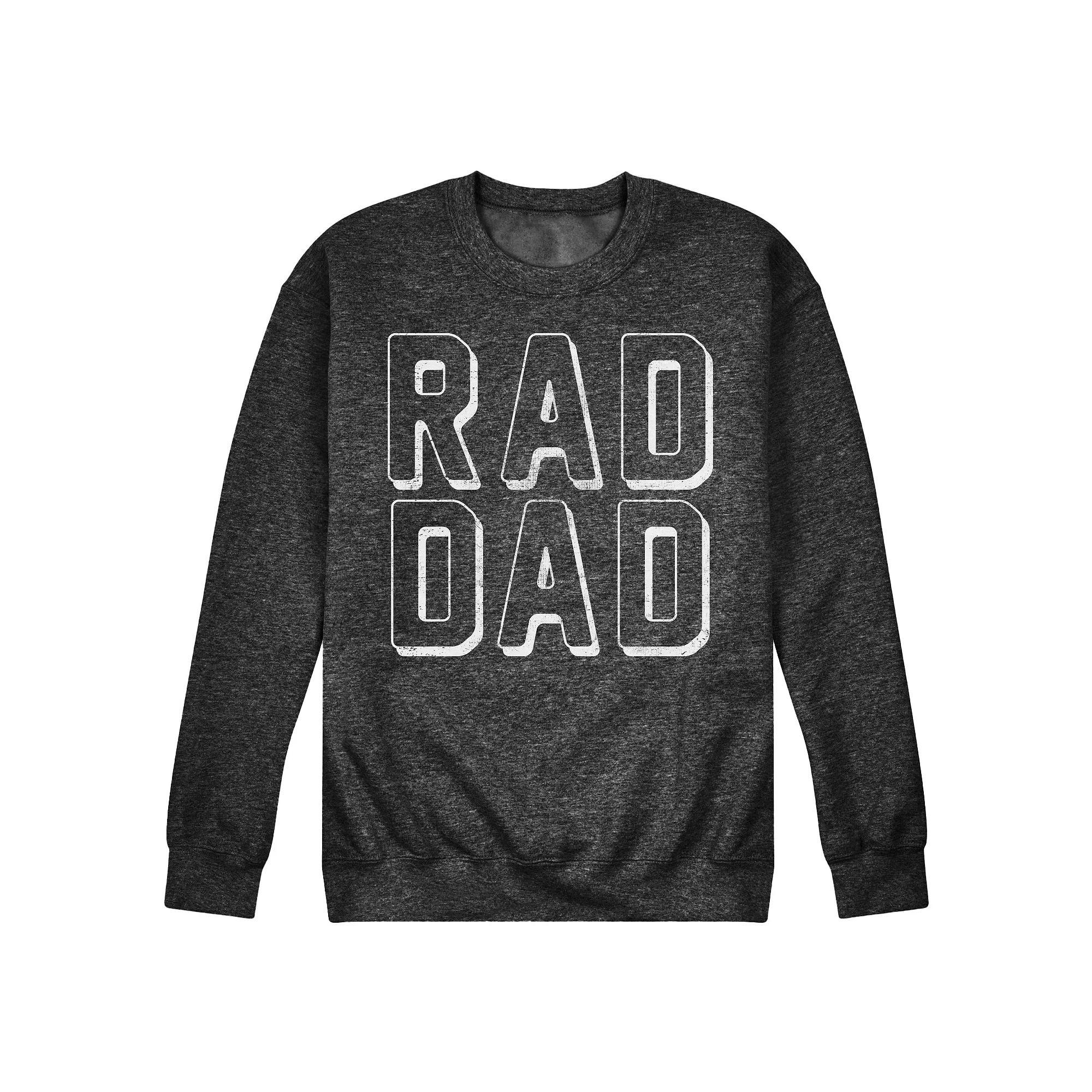 Mens Rad Dad Fleece Sweatshirt Heather Grey Product Image