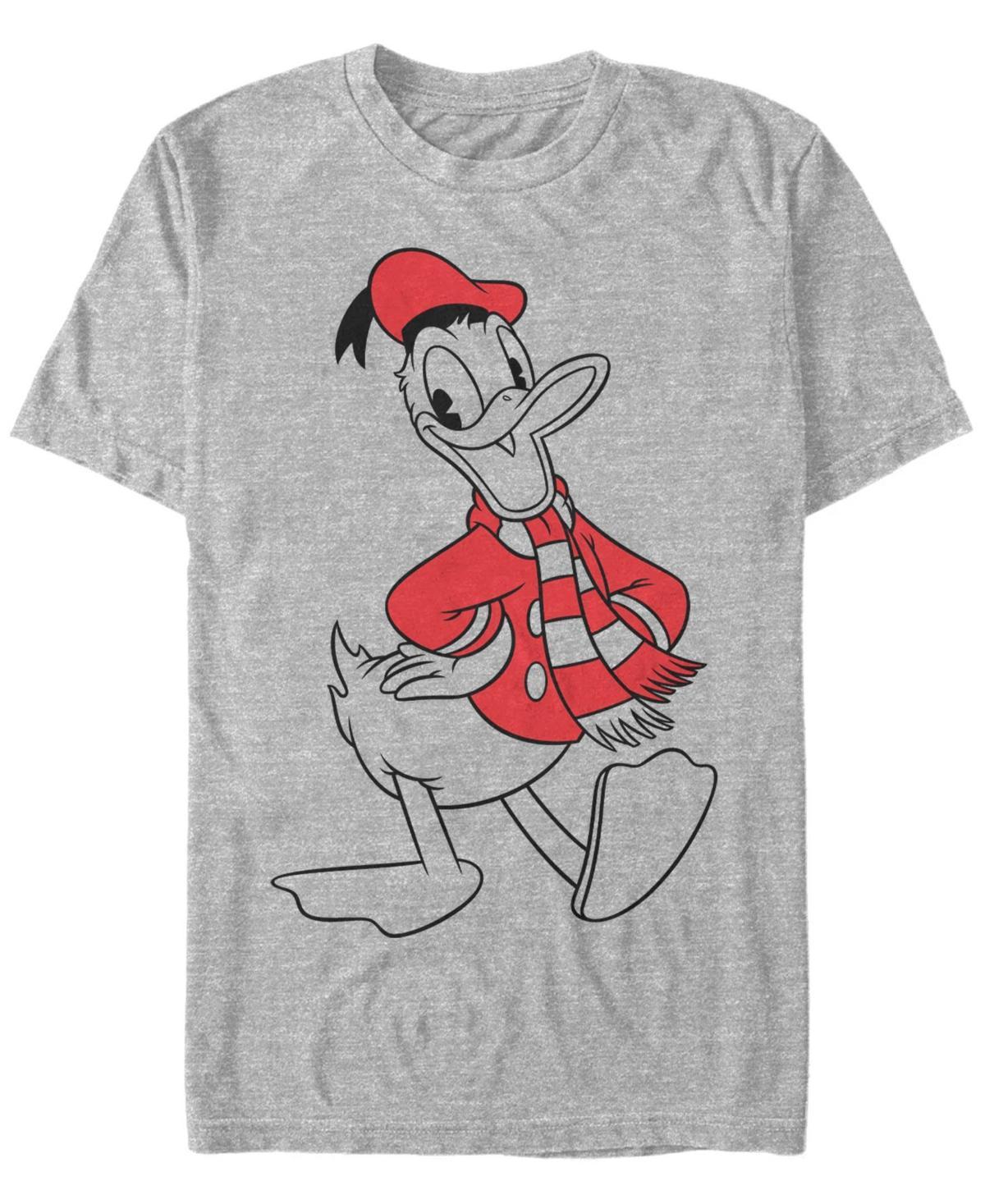 Disney's Donald Duck Christmas Outline Men's Tee, Size: XL, Athletic Grey Product Image