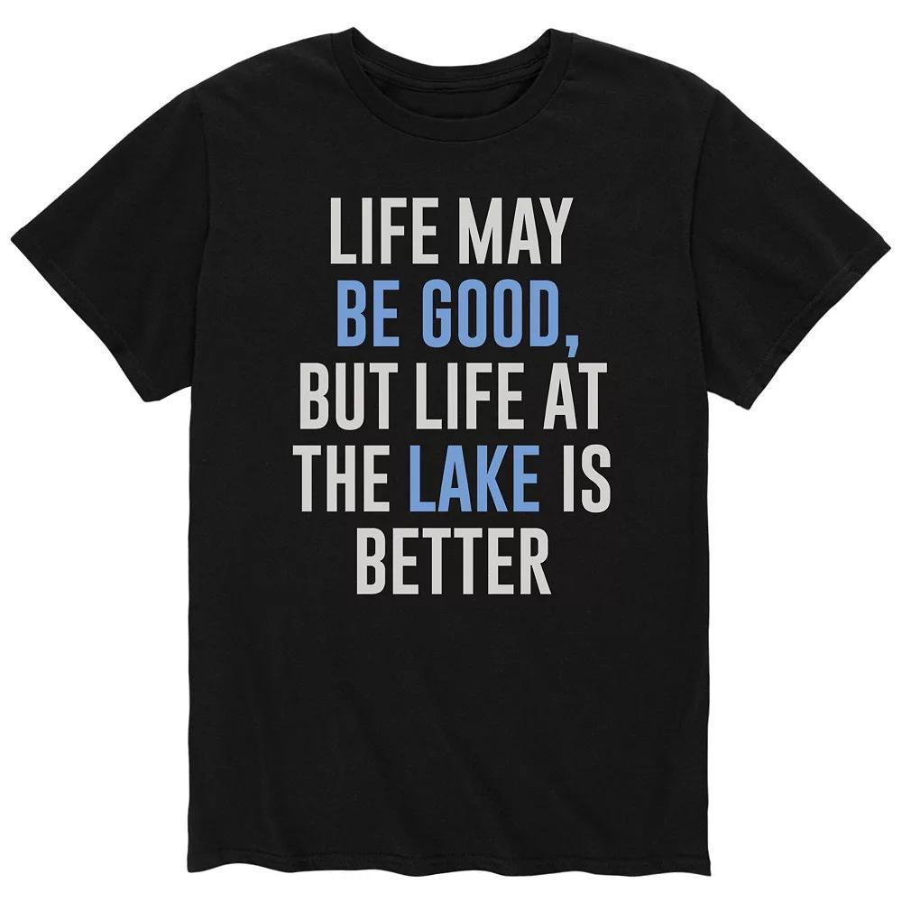 Men's Life Better Lake Tee, Size: Medium, Black Product Image