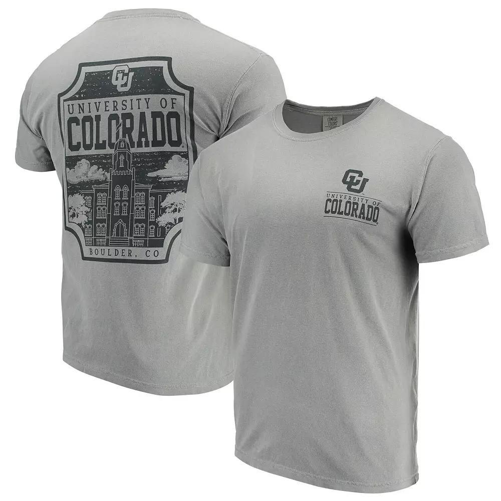 Men's Gray Colorado Buffaloes Comfort Colors Campus Icon T-Shirt, Size: XL, Grey Product Image