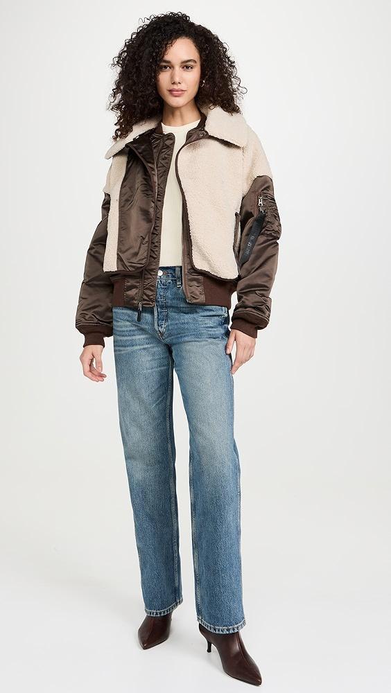 Alpha Industries B-15 Sherpa Hybrid Bomber Jacket | Shopbop Product Image