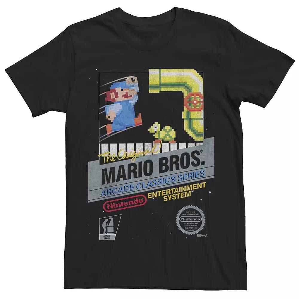 Men's Super Mario Bros. Arcade Series Classic Cover Tee, Size: XXL, Black Product Image