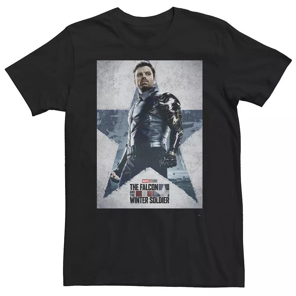 Big & Tall Marvel Falcon & The Winter Soldier Character Poster Tee, Men's, Size: 3XL, Black Product Image