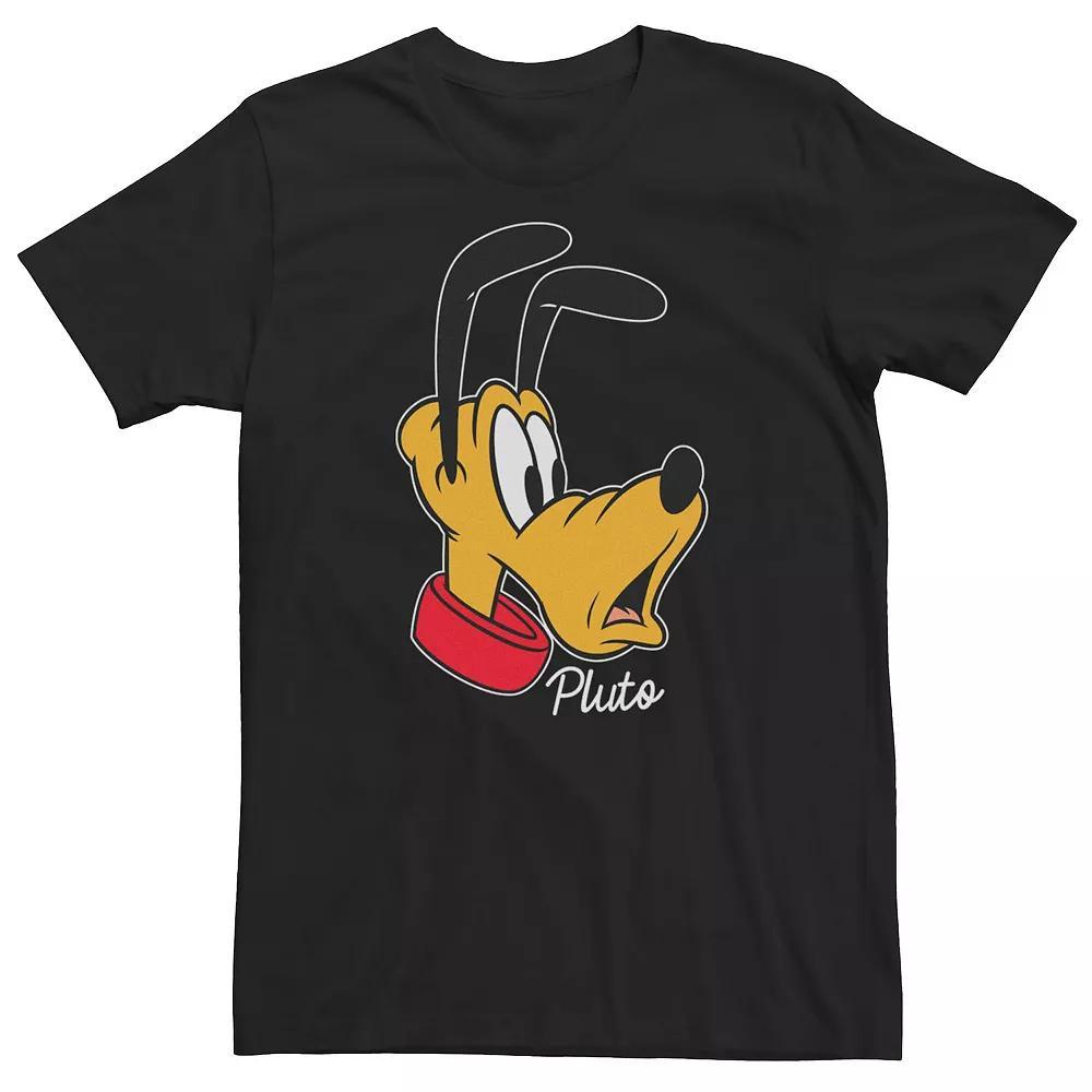 Disney's Pluto Big & Tall Surprised Face Portrait Tee, Men's, Size: 5XL, Black Product Image
