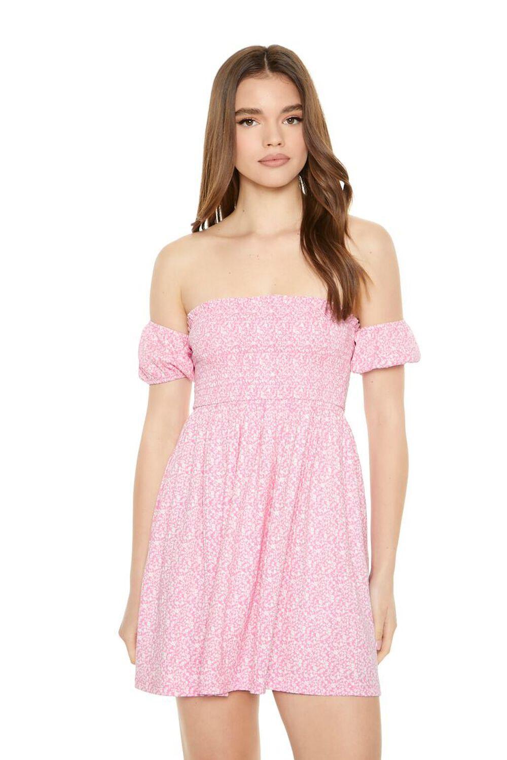 Ditsy Floral Off-the-Shoulder Dress | Forever 21 Product Image