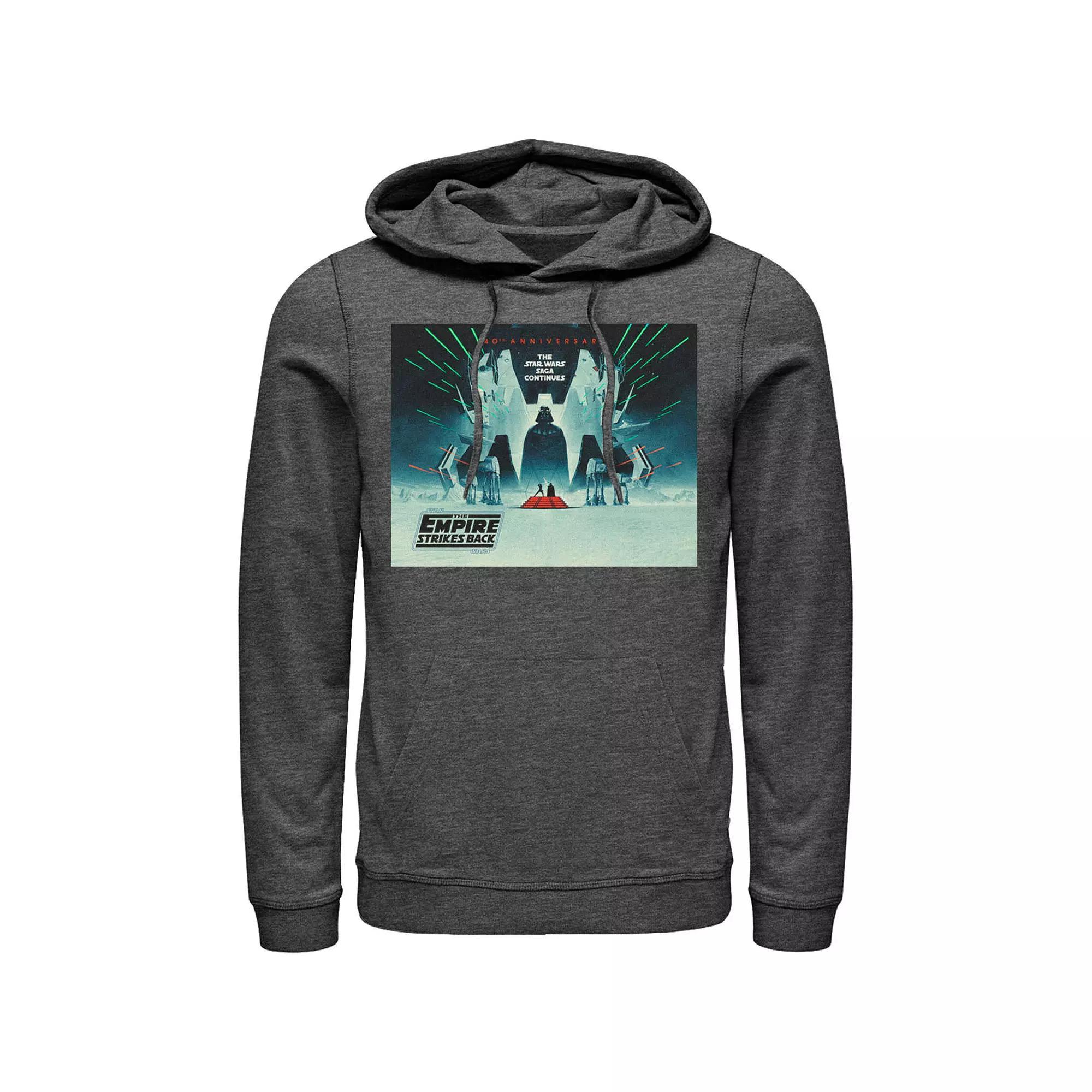 Men's Star Wars: The Empire Strikes Back 40th Anniversary Poster Graphic Hoodie, Size: XXL, Red Product Image