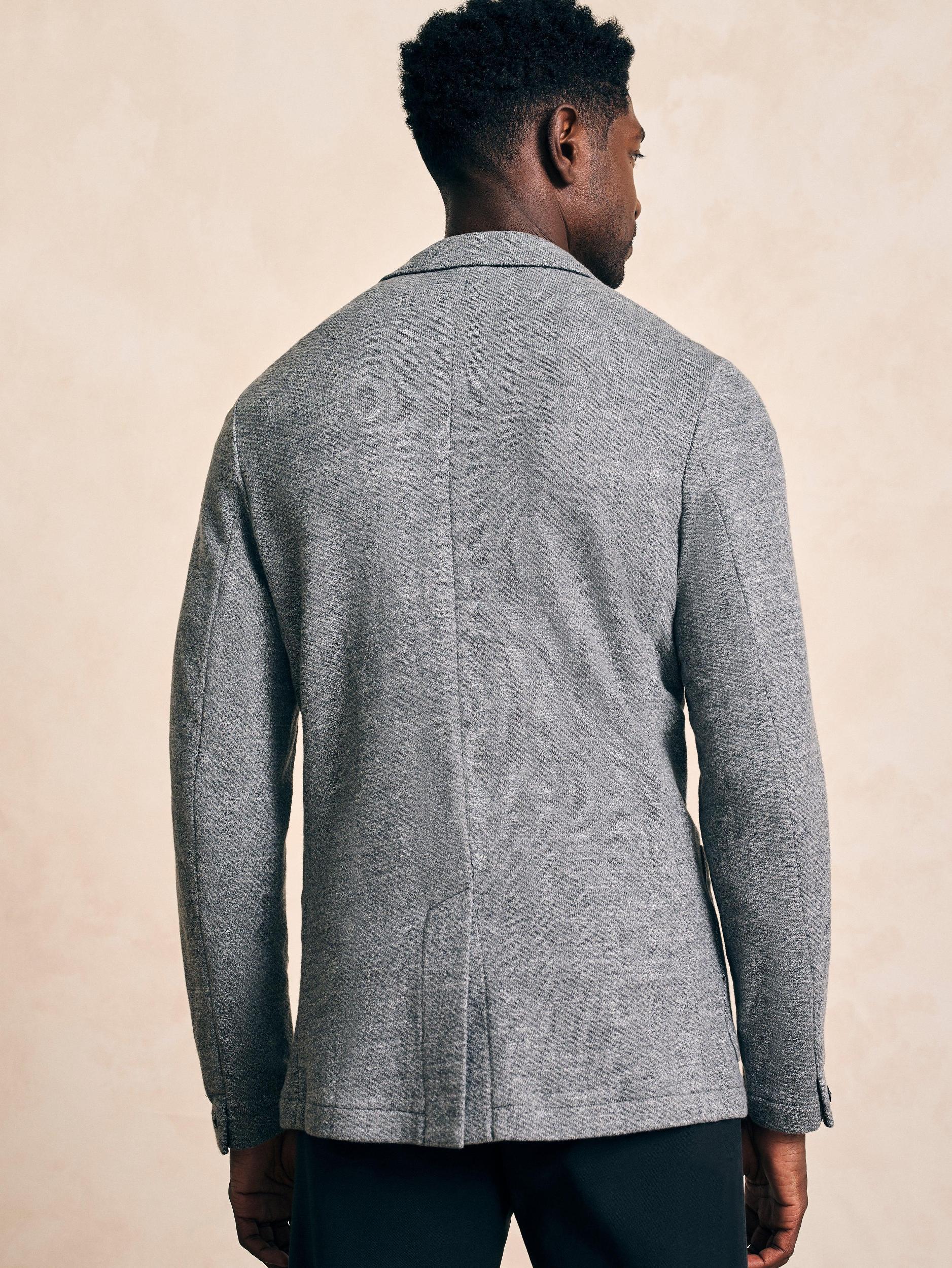 Inlet Knit Blazer (Tall) - Medium Grey Melange Male Product Image