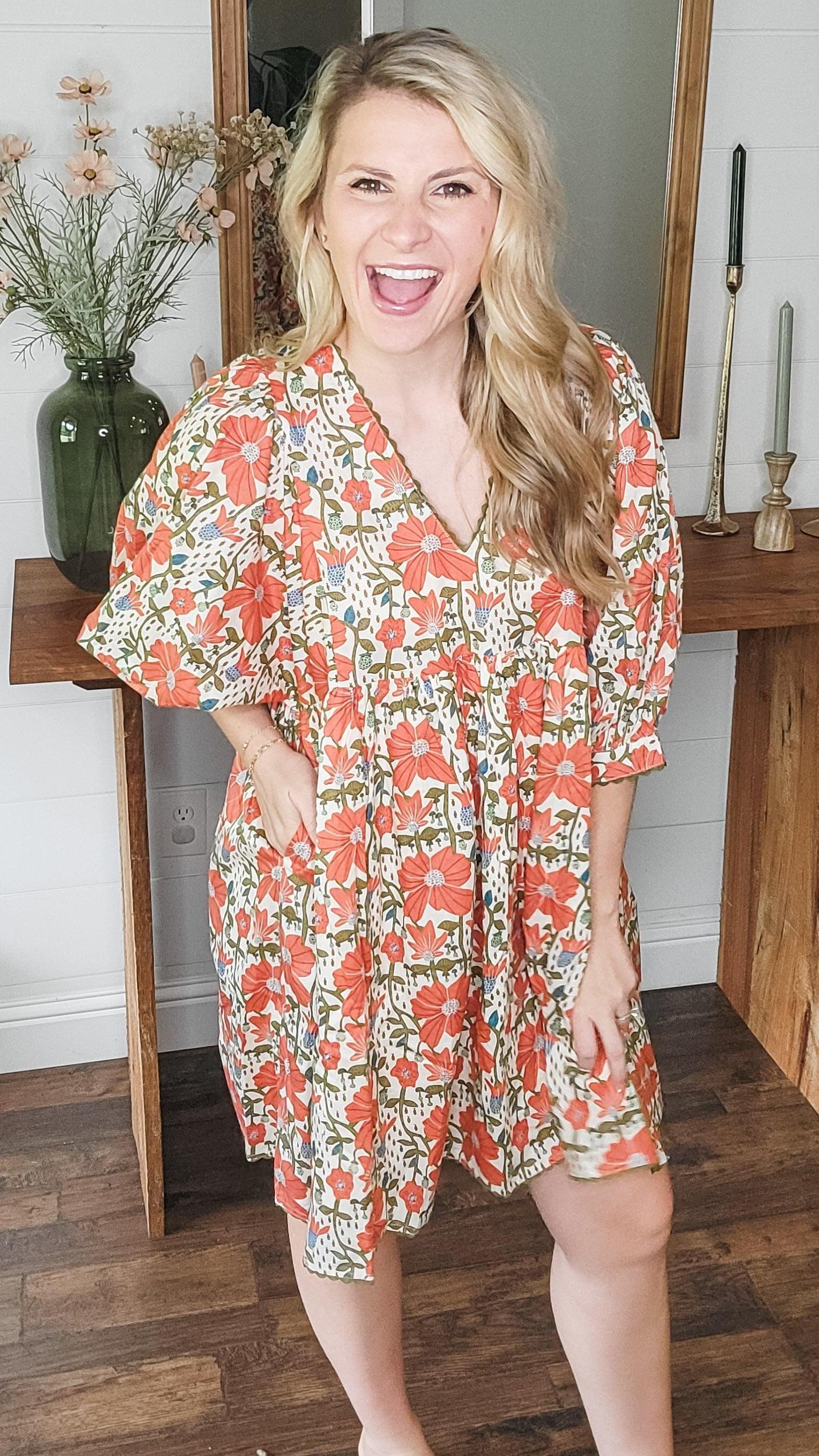 Shady Grove Floral Print Dress (Small to Large) Product Image