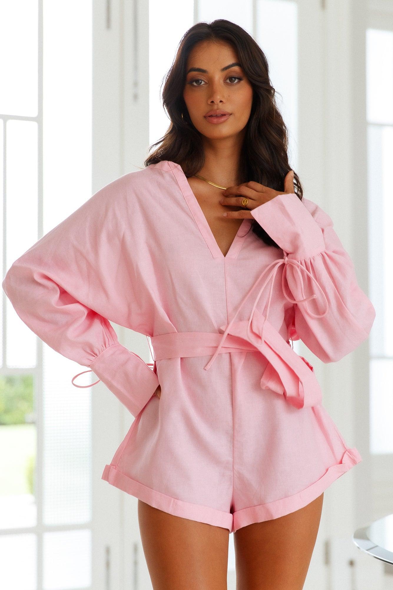 Signal This Way Romper Pink Product Image