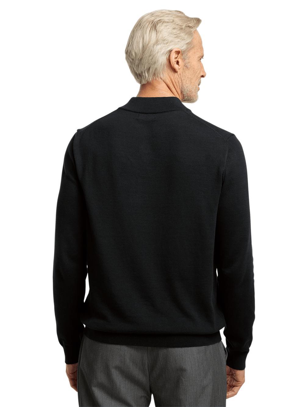 Supima Cotton Four Button Mock Neck Sweater - Plum Product Image