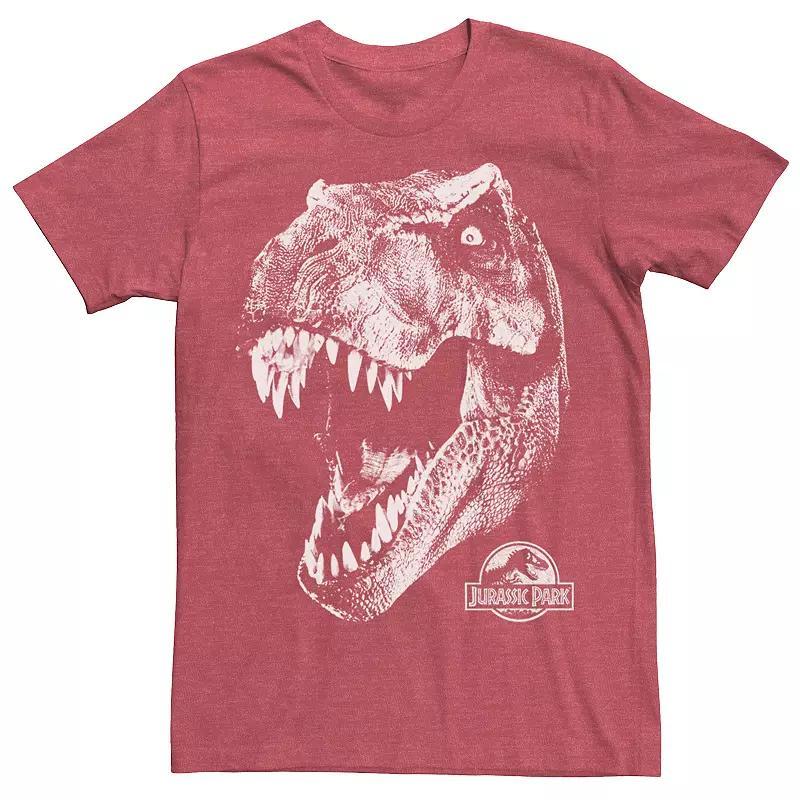 Men's Jurassic Park T-Rex White Head Roaring Tee, Size: Medium, Navy Grey Product Image