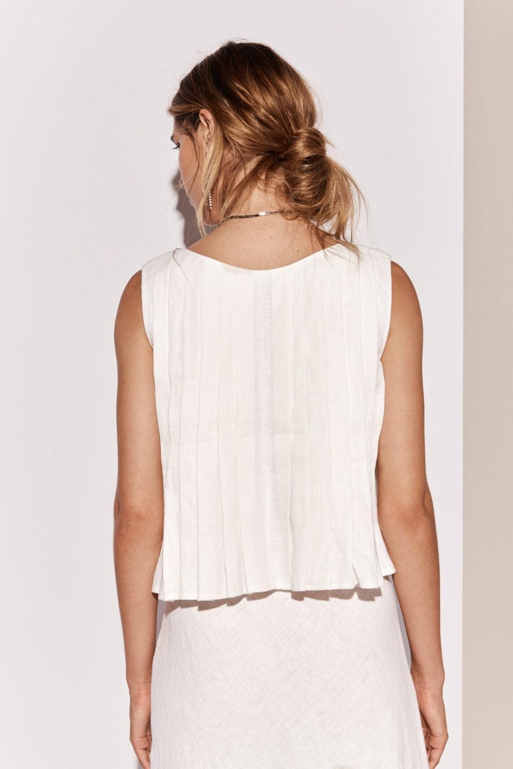 Valeria Linen Top White Product Image