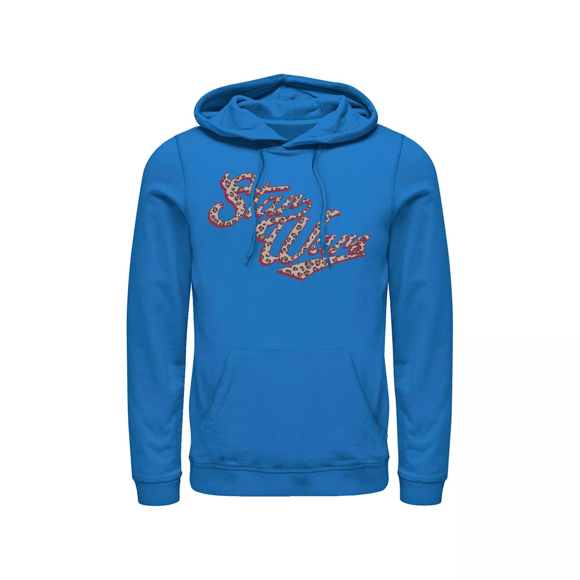 Men's Star Wars Cursive Cheetah Fill Logo Hoodie, Size: XL, Royal Product Image