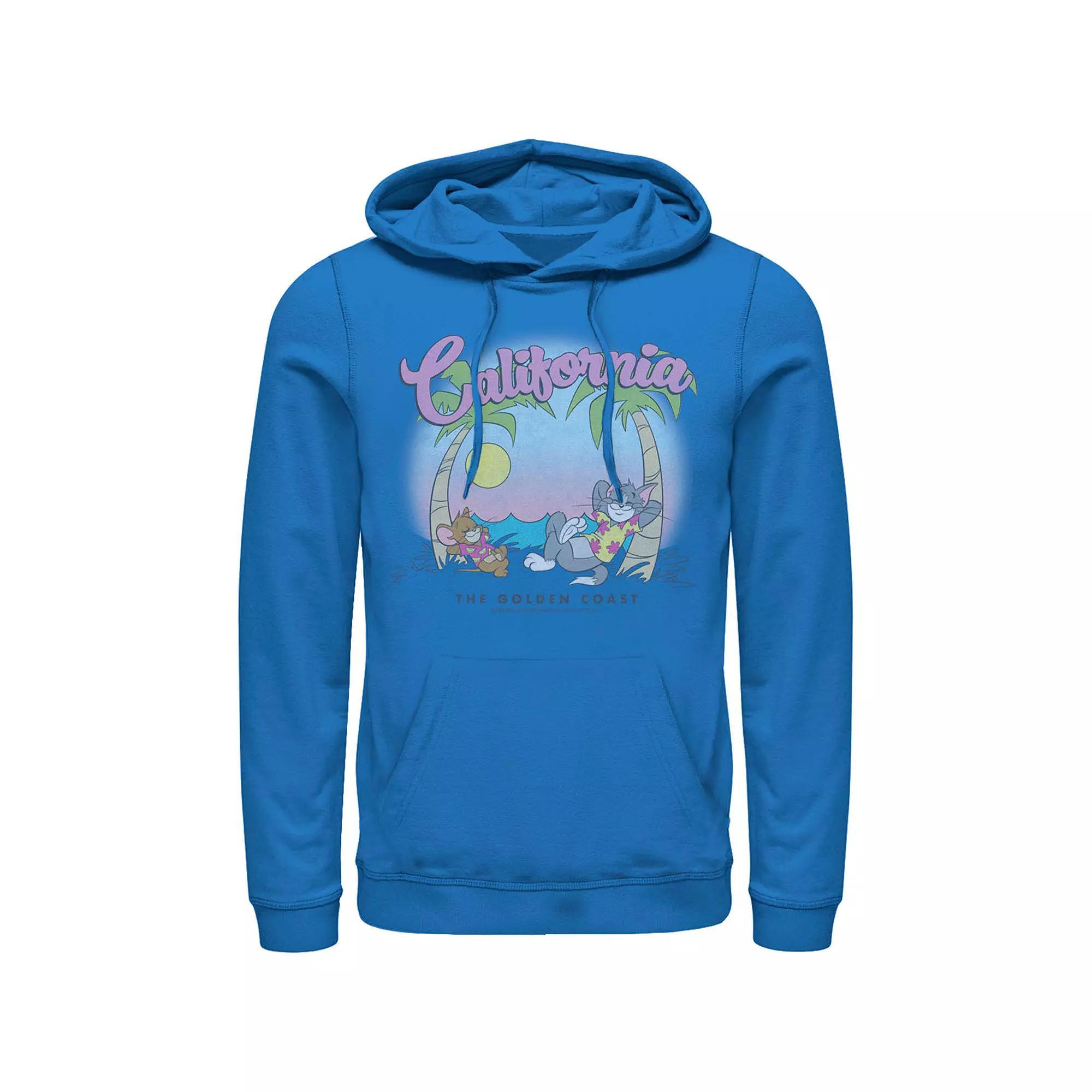 Men's Tom & Jerry California Golden Coast Hoodie, Size: XL, Royal Product Image