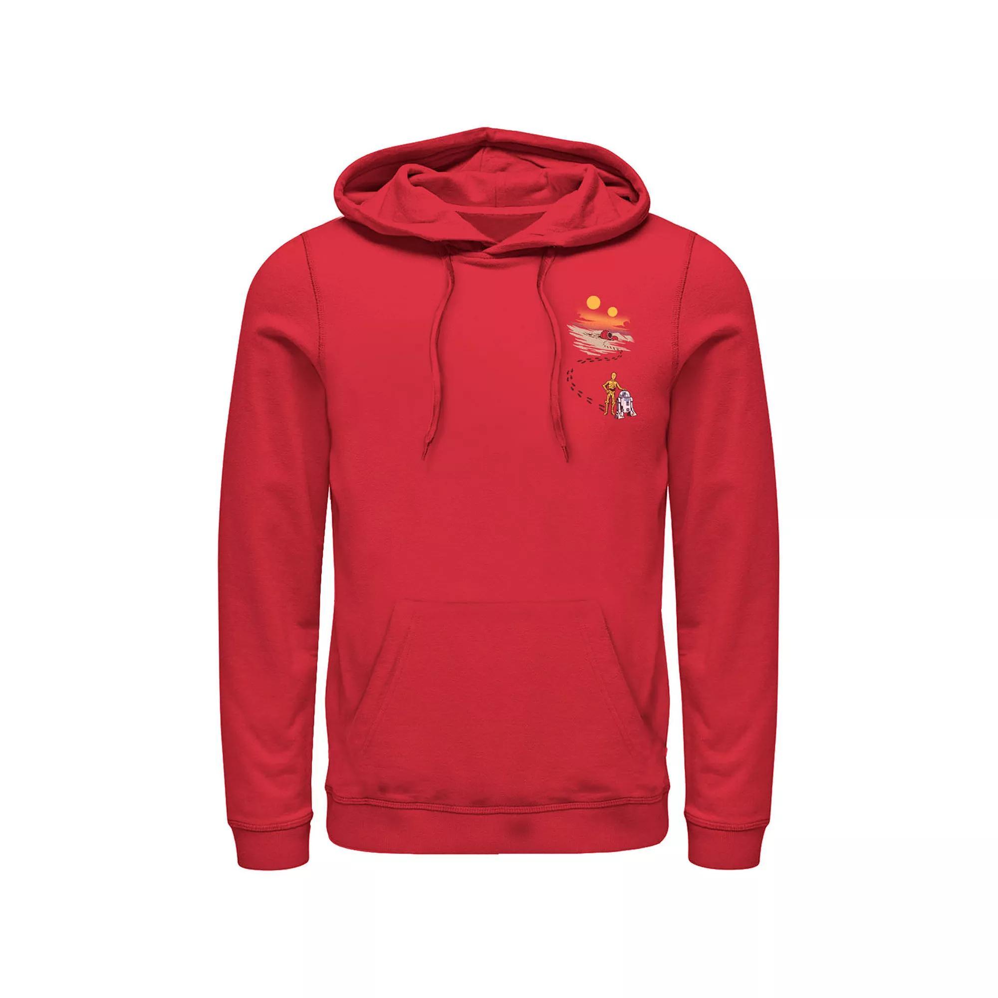 Men's Star Wars Droid Dessert Footprints Pocket Hoodie, Size: Small, White Product Image
