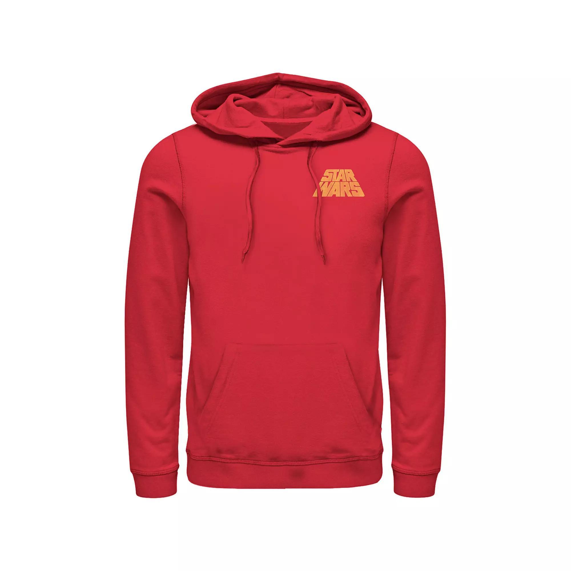 Men's Star Wars Distressed Slant Logo Z2 Hoodie, Size: XXL, Red Product Image