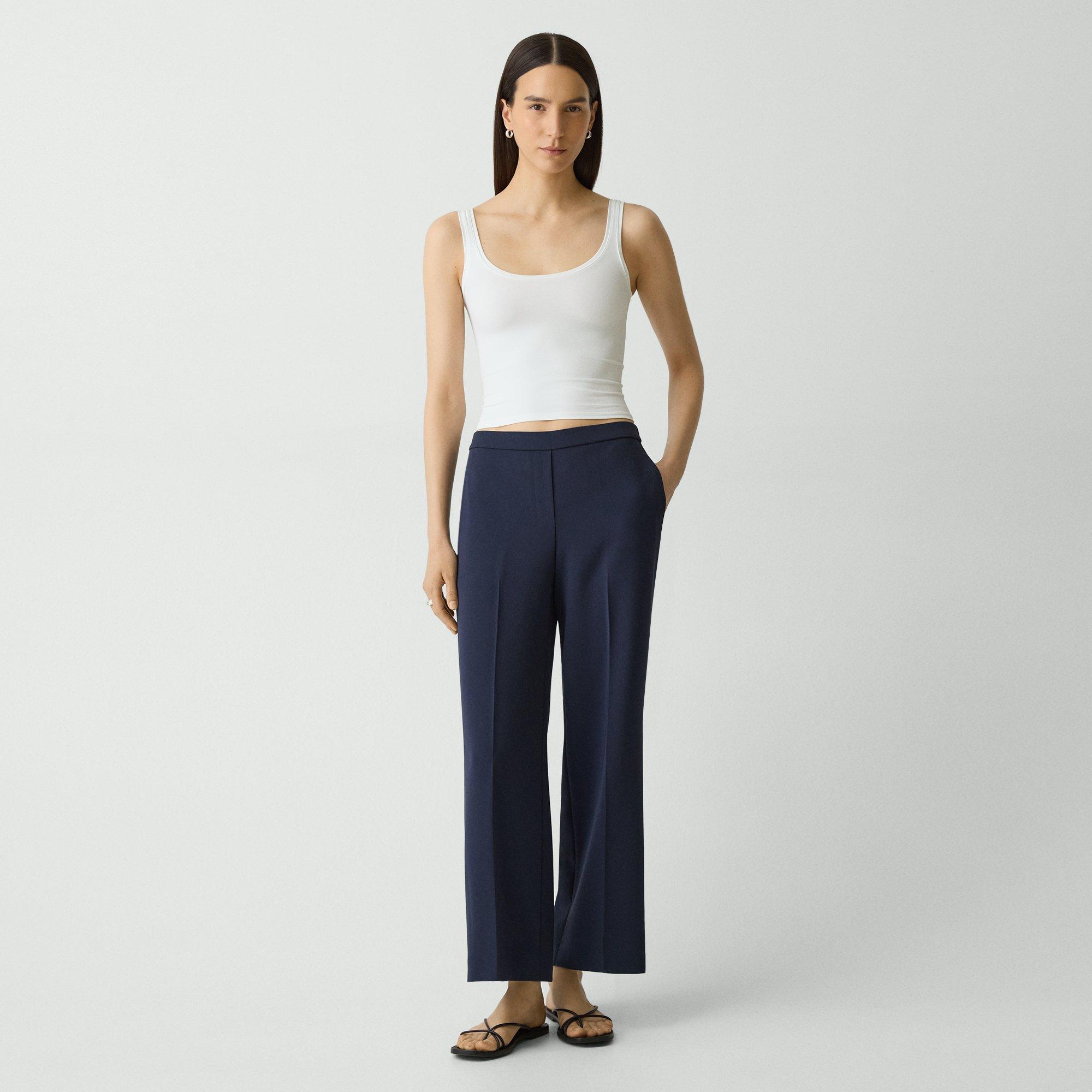 Stretch Nylon Cropped Tank Top | Theory Product Image