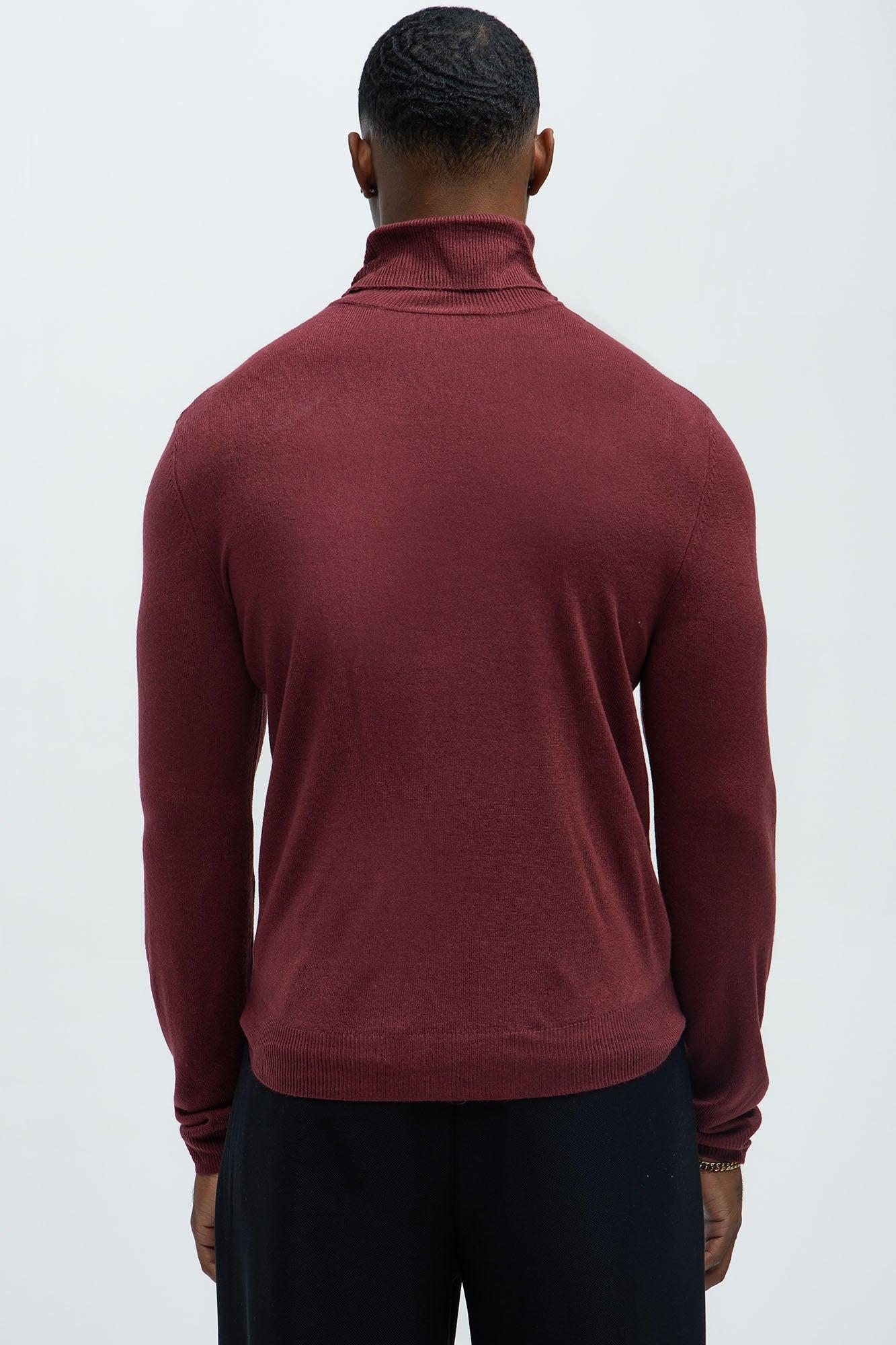 DeAngelo Turtleneck Sweater - Burgundy Male Product Image