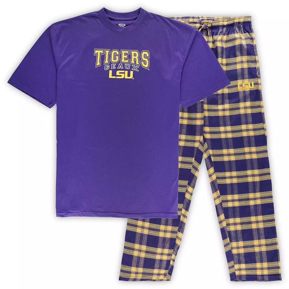 Men's Profile Purple LSU Tigers Big & Tall 2-Pack T-Shirt & Flannel Pants Set, Size: 5XB Product Image