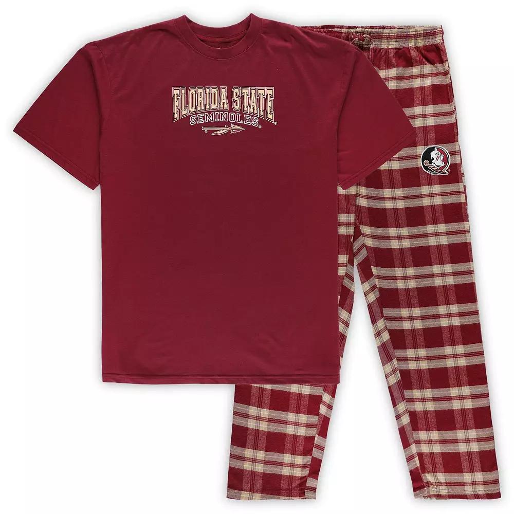 Men's Profile Garnet/Gold Florida State Seminoles Big & Tall 2-Pack T-Shirt & Flannel Pants Set, Size: XLT, Red Product Image