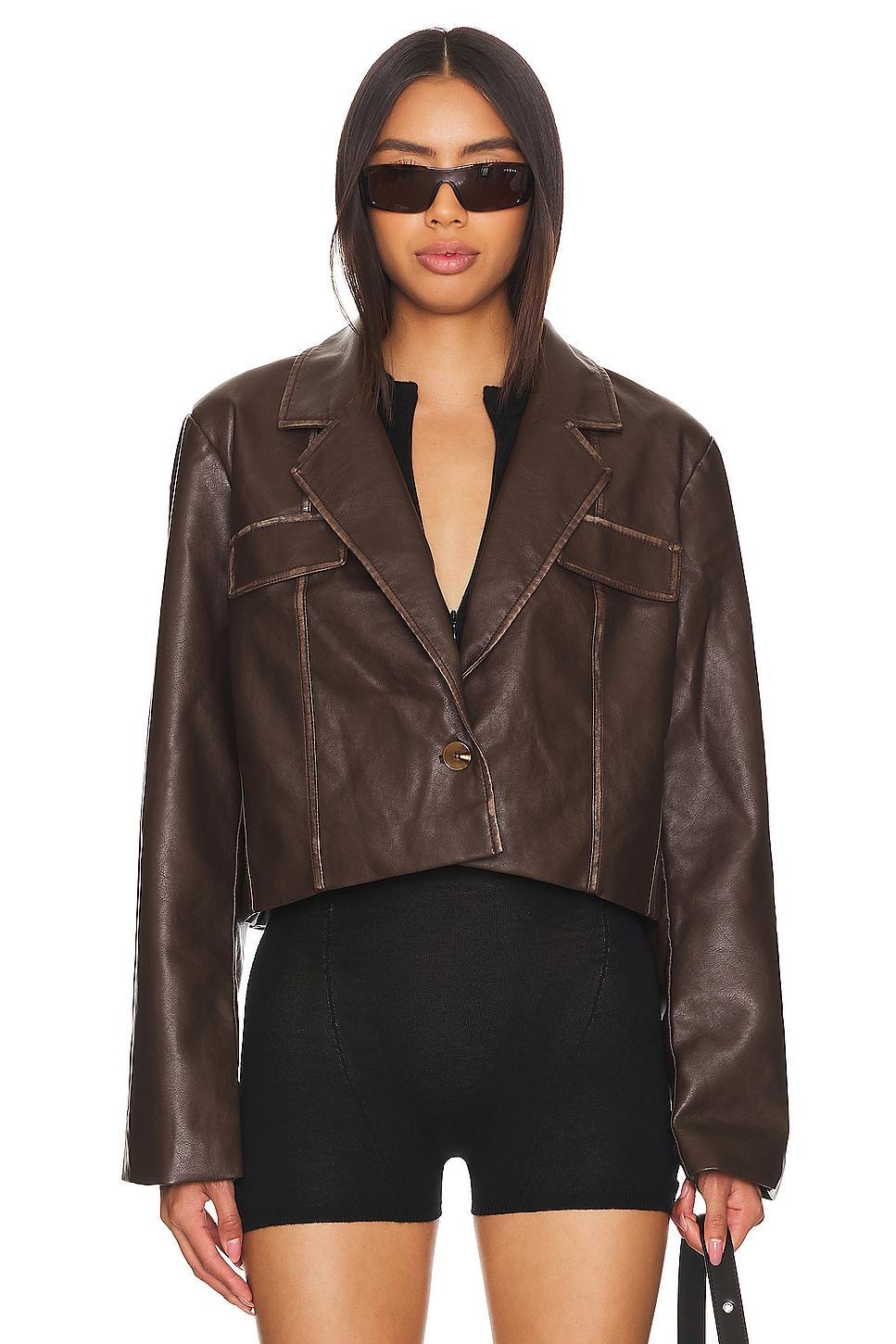 Blakely Faux Leather Jacket superdown Product Image