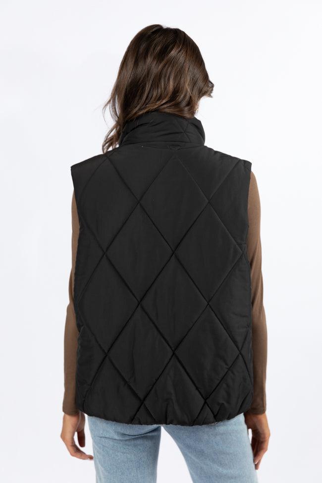 Mountainside Moment Black Quilted Puffer Vest SALE Product Image