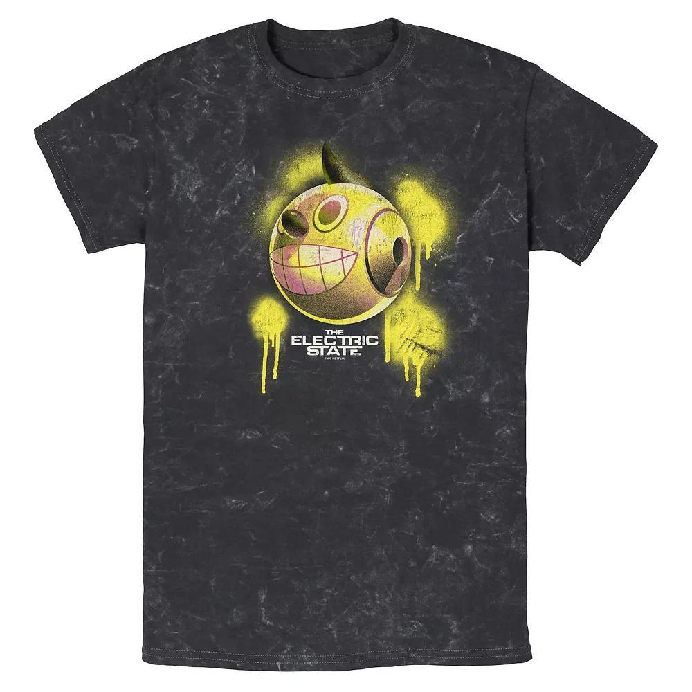 Men's The Electric State Kid Cosmo Spray Paint Mineral Wash Graphic Tee, Size: Small, Black Product Image