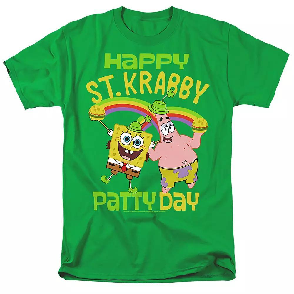 Men's SpongeBob Krabby Patty Day Graphic Tee, Size: Small, Grey Product Image