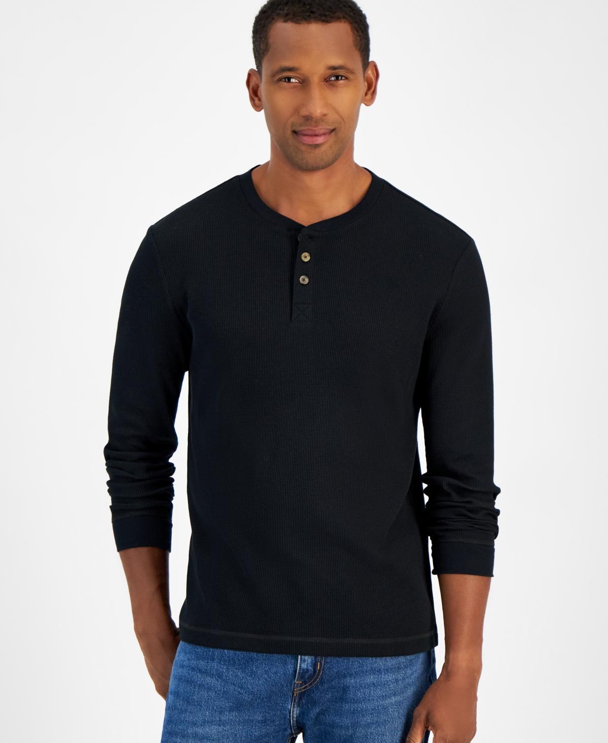 Club Room Mens Thermal Long-Sleeve Henley, Created for Macys Product Image