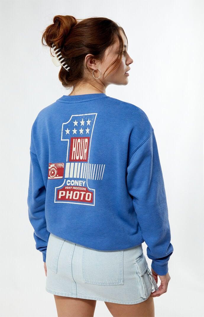 Coney Island Picnic Women's 1 Hour Photo Crew Neck Sweatshirt Product Image