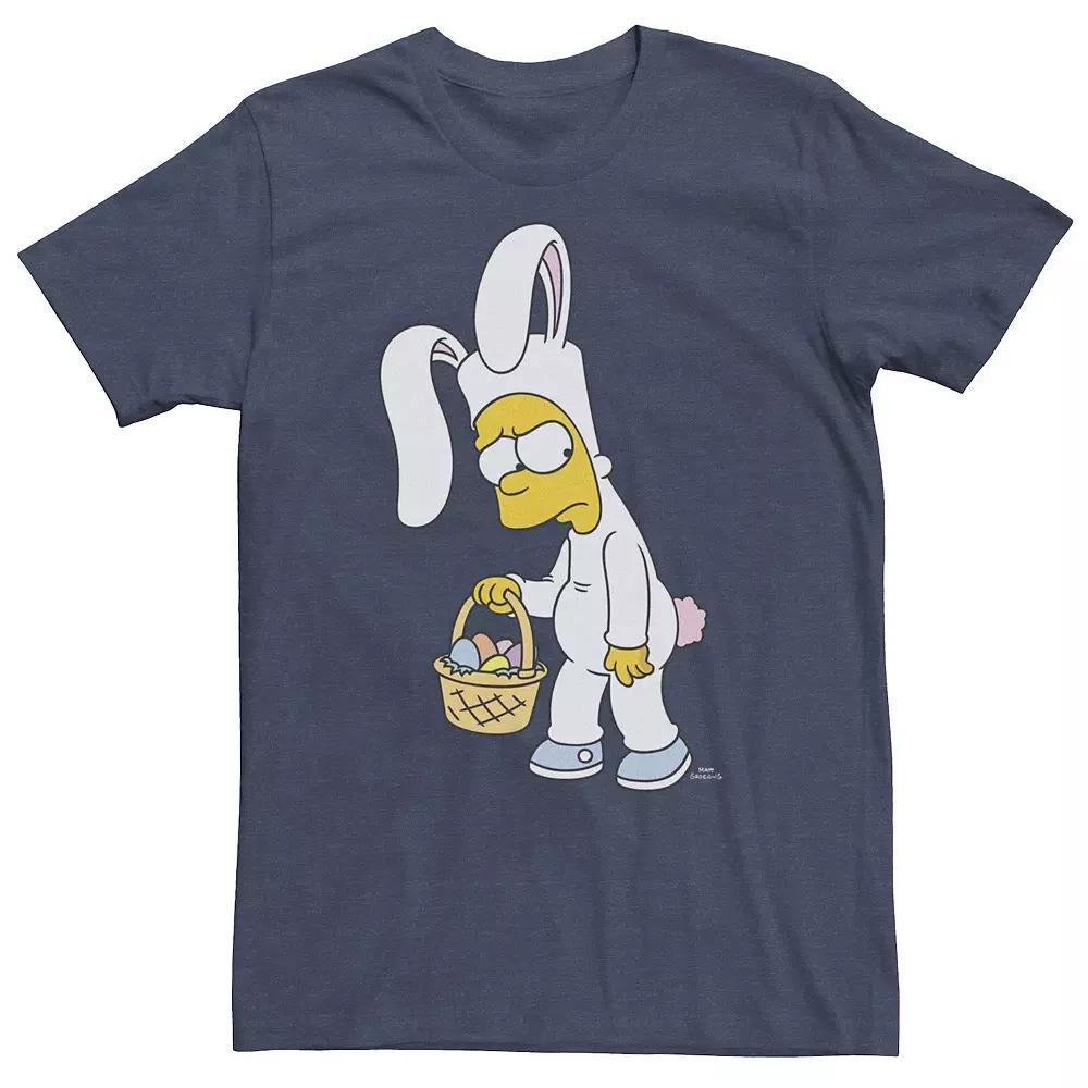 Big & Tall The Simpsons Bunny Bart Easter Tee, Men's, Size: 3XL, Navy Grey Product Image