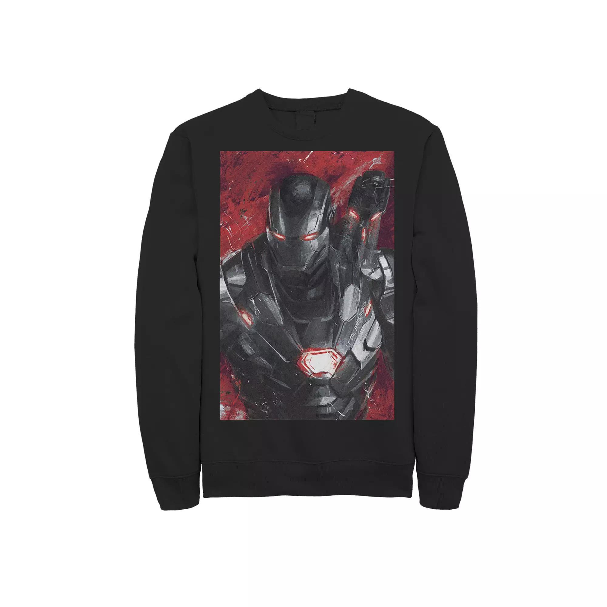 Men's Marvel Avengers Endgame War Machine Painting Graphic Fleece Pullover, Size: XL, Black Product Image