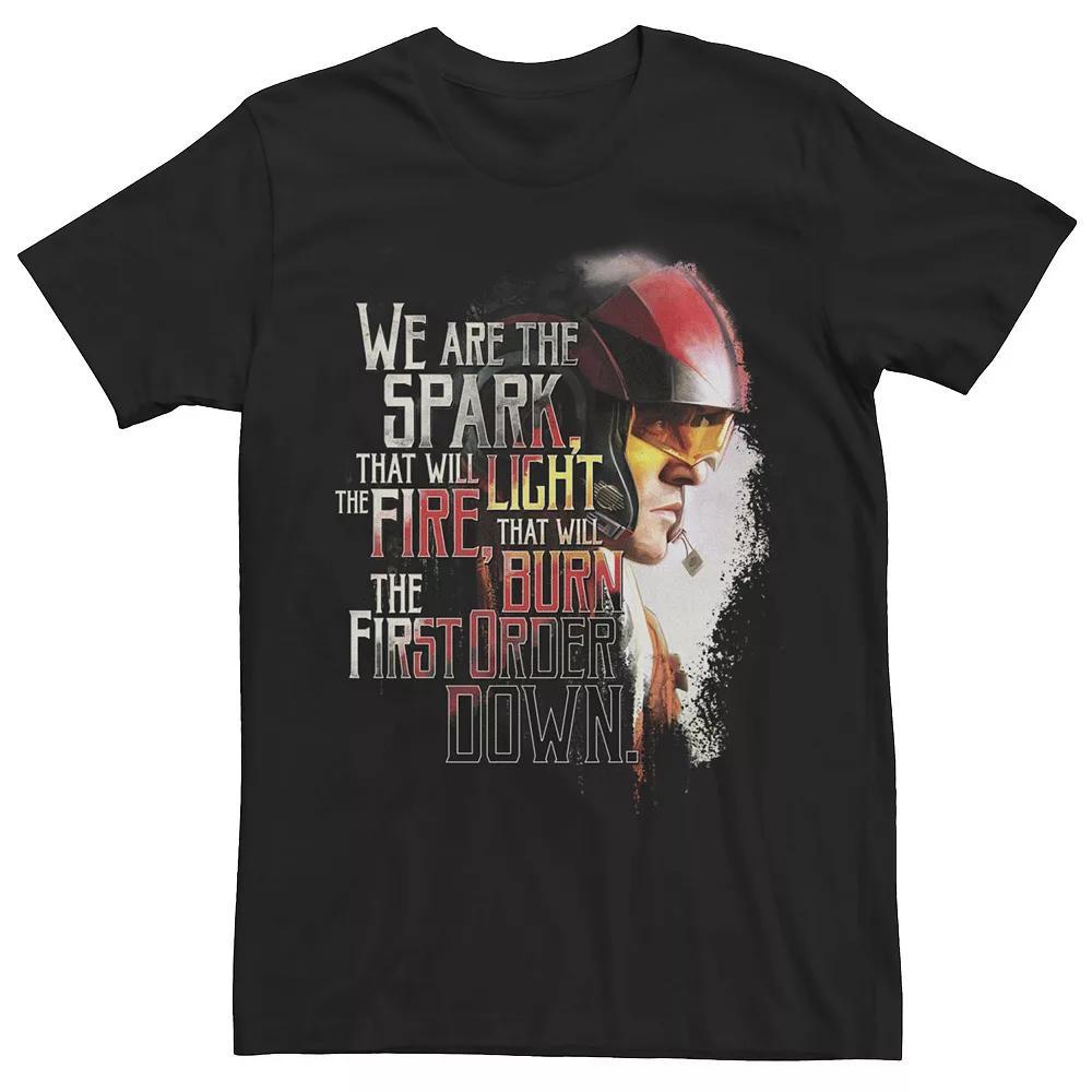 Men's Star Wars Poe Dameron We Are The Spark Tee, Size: XXL, Black Product Image