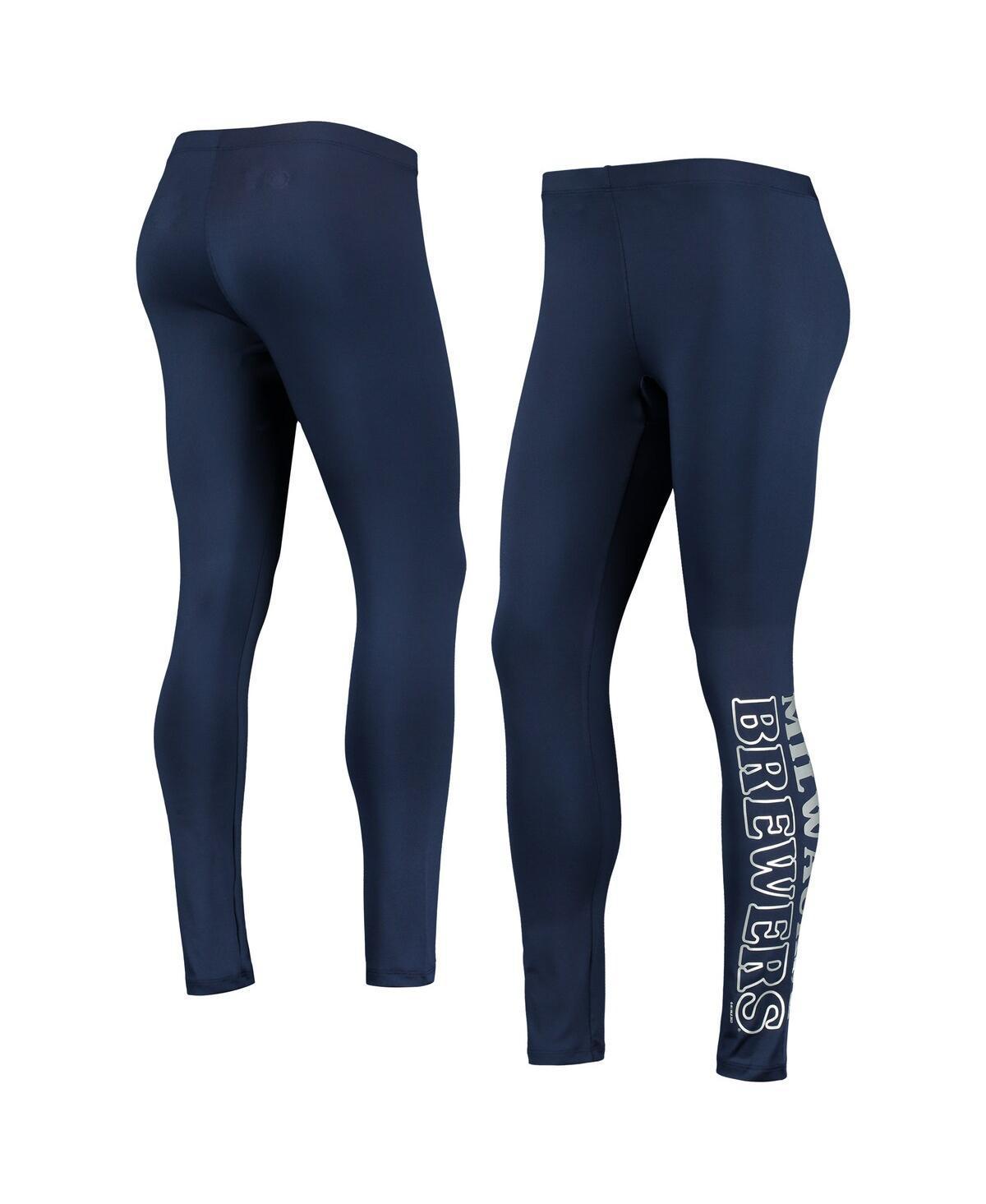 Women's G-III 4Her by Carl Banks Navy Milwaukee Brewers Stadium Lightweight Leggings, Size: Small, Blue Product Image