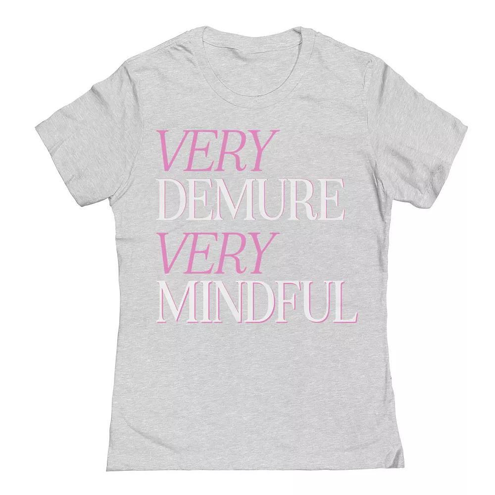 Junior's Grayson Threads by Tai Apparel Demure Mindful Graphic Tee, Girl's, Size: Large, Grey Gray Product Image