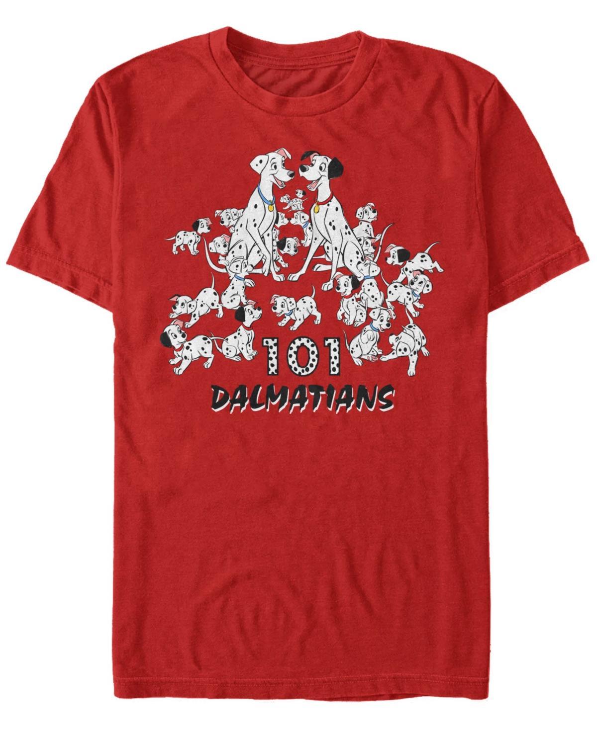 Disney's 101 Dalmatians Happy Family Puppies Group Men's Tee, Size: XL, Red Product Image