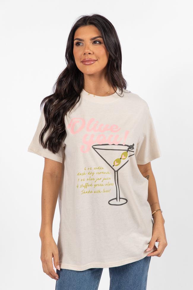 Olive You Ivory Comfort Color Graphic Tee Product Image