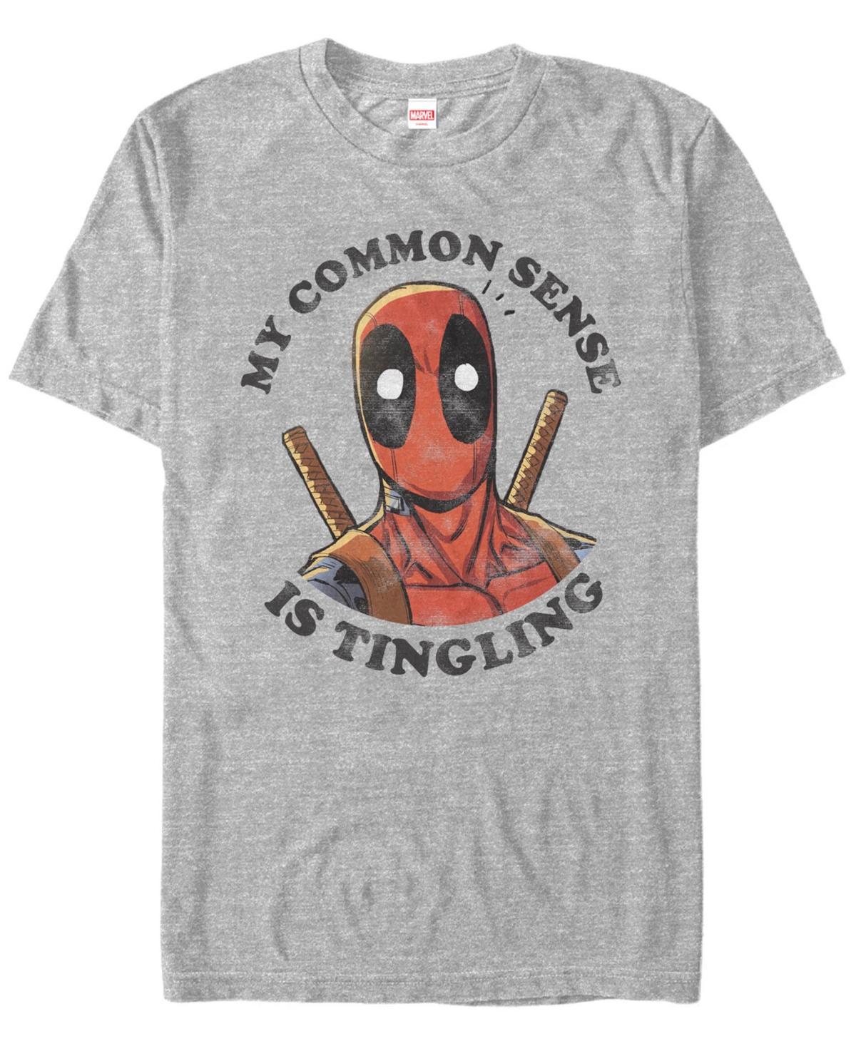 Men's Marvel Comics Deadpool My Common Sense Is Tingling Tee, Size: Medium, Athletic Grey Product Image