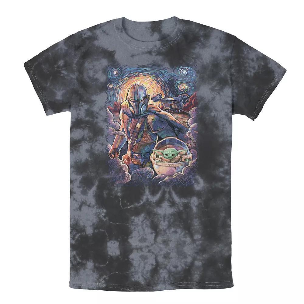 Men's Star Wars The Mandalorian The Child Cute Stare Logo Tee, Boy's, Size: Medium, Black Grey Product Image