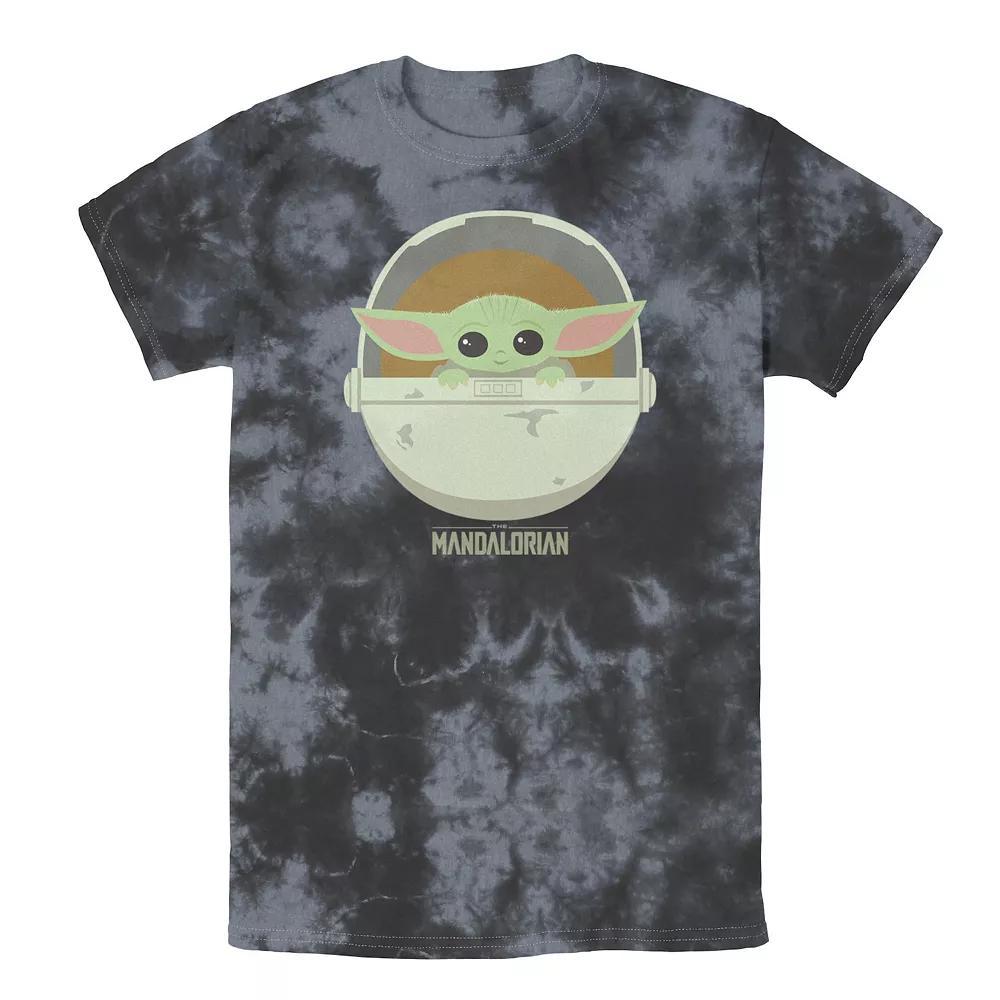 Men's Star Wars The Mandalorian The Child Bassinet Portrait Tee, Boy's, Size: Large, Black Grey Product Image