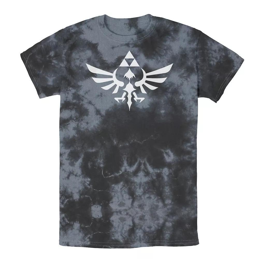 Mens Nintendo Legend Of Zelda Skyward Sword Triumphant Triforce Tee Black Grey Product Image