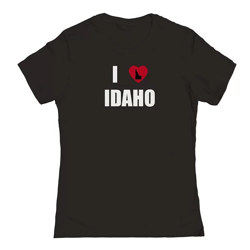 Junior's I Heart Idaho Graphic Tee, Women's, Size: XXL, Black Product Image