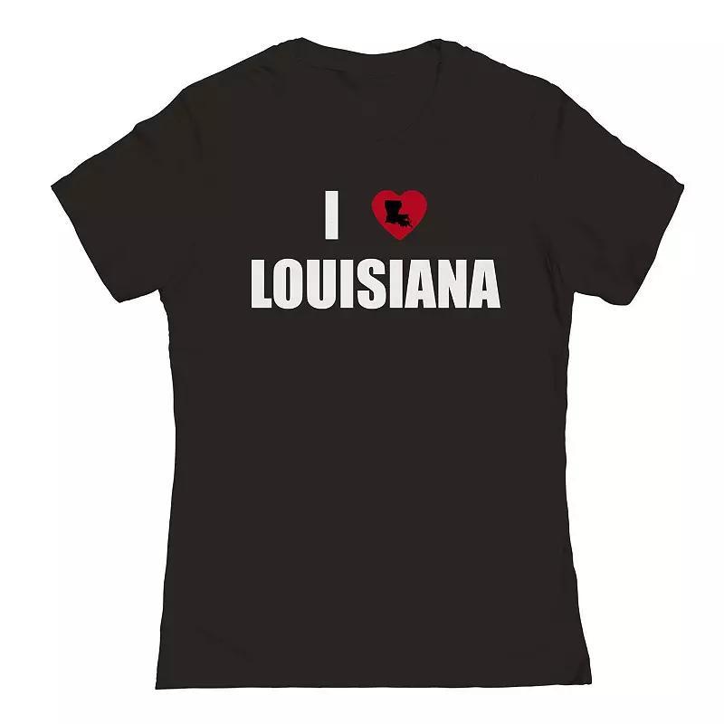 Juniors I Heart Louisiana Graphic Tee, Womens Product Image