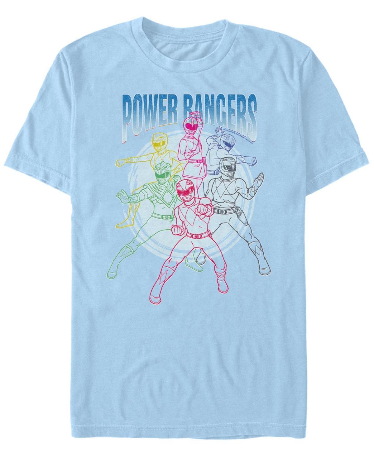 Mens Power Rangers Outlines Group Shot Tee Product Image