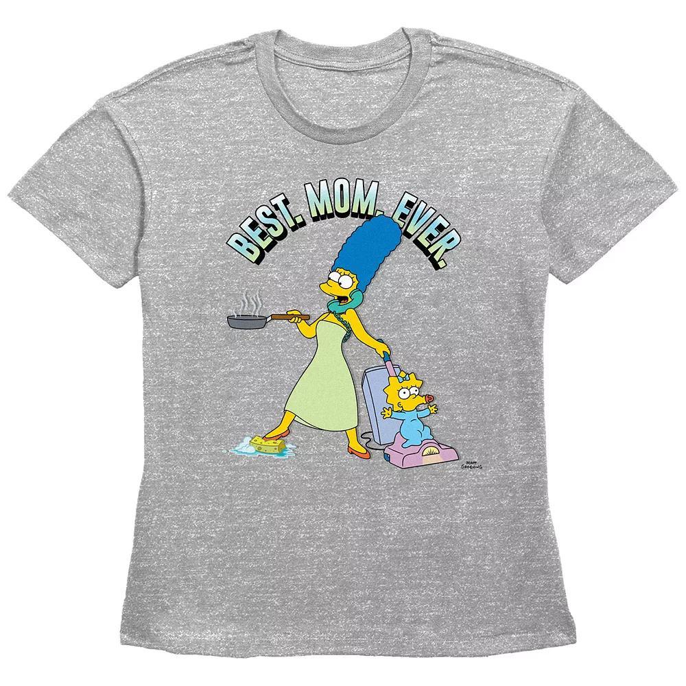 Women's The Simpsons Best Mom Ever Basic Fit Graphic Tee, Size: Medium, Desert Pink Product Image