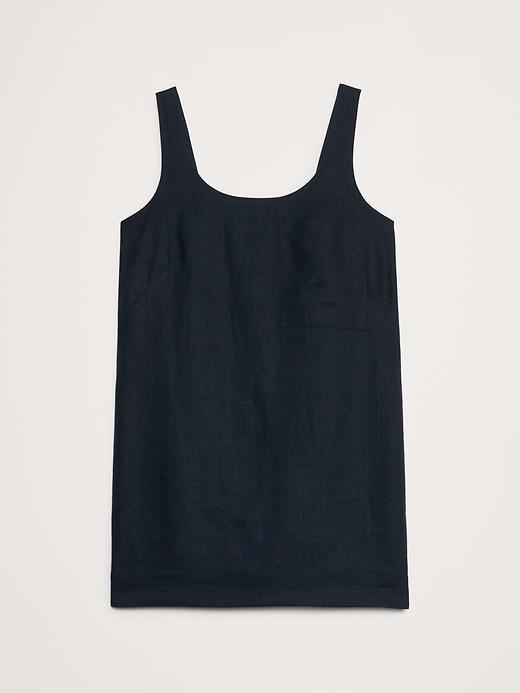 Linen Scoop-Neck Shift Dress Product Image