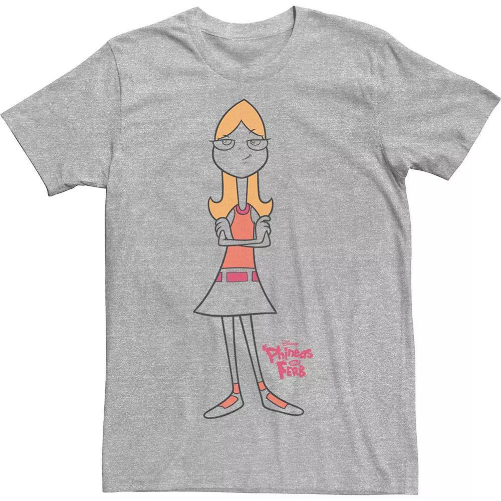 Disney's Phineas And Ferb Candace Line Art Men's Tee, Size: XXL, Athletic Grey Product Image