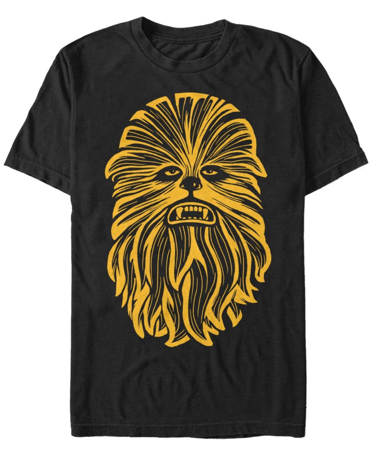 Men's Star Wars Chewbacca Golden Portrait Graphic Tee, Size: Medium, Black Product Image