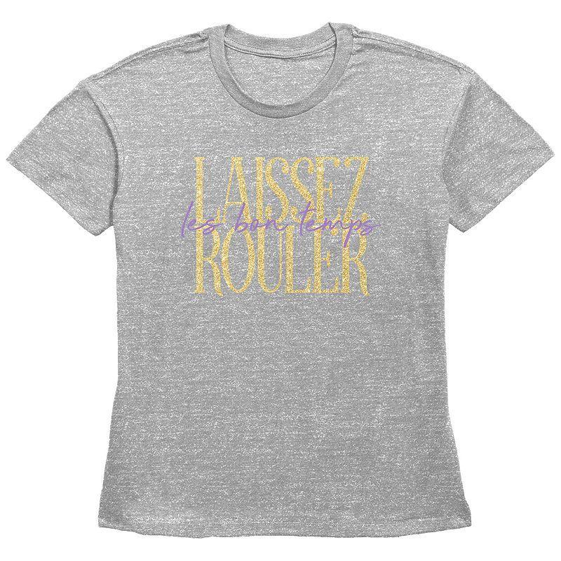 Women's Laissez Ruler Les Bon Temps Basic Fit Graphic Tee, Girl's, Size: XL, Black Product Image